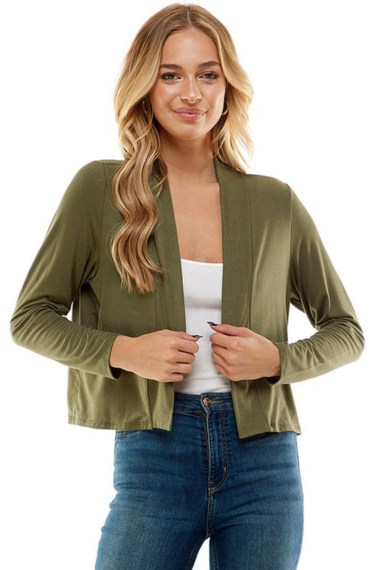 Open Front Crop Cardigan