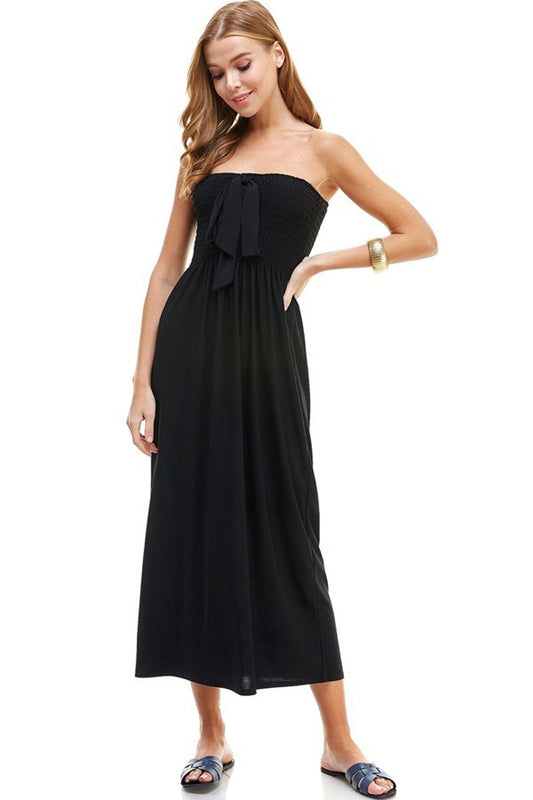 Halter Maxi Dress with Shirring