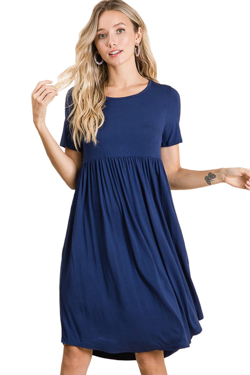 Short Sleeve Babydoll Dress