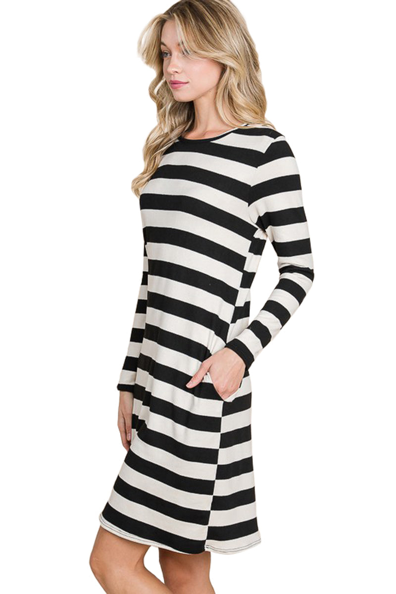 Striped Midi Dress