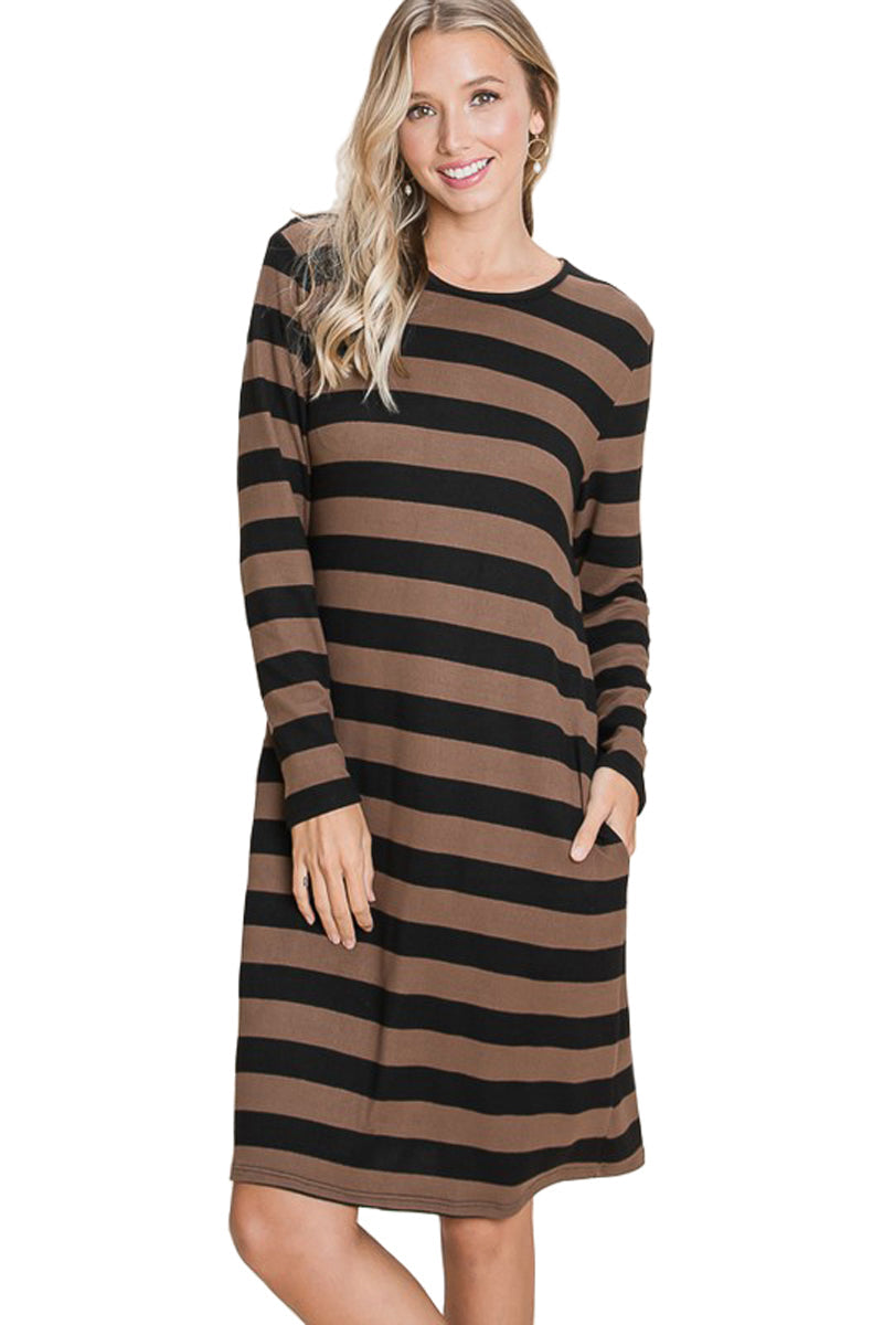 Striped Midi Dress