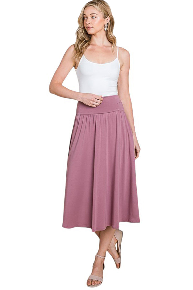 Midi Length Skirt with Pockets