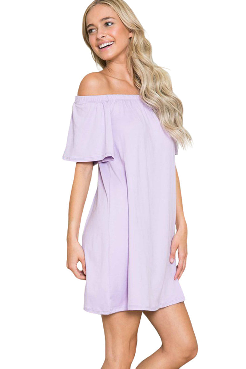 Off-Shoulder Half Sleeve Dress